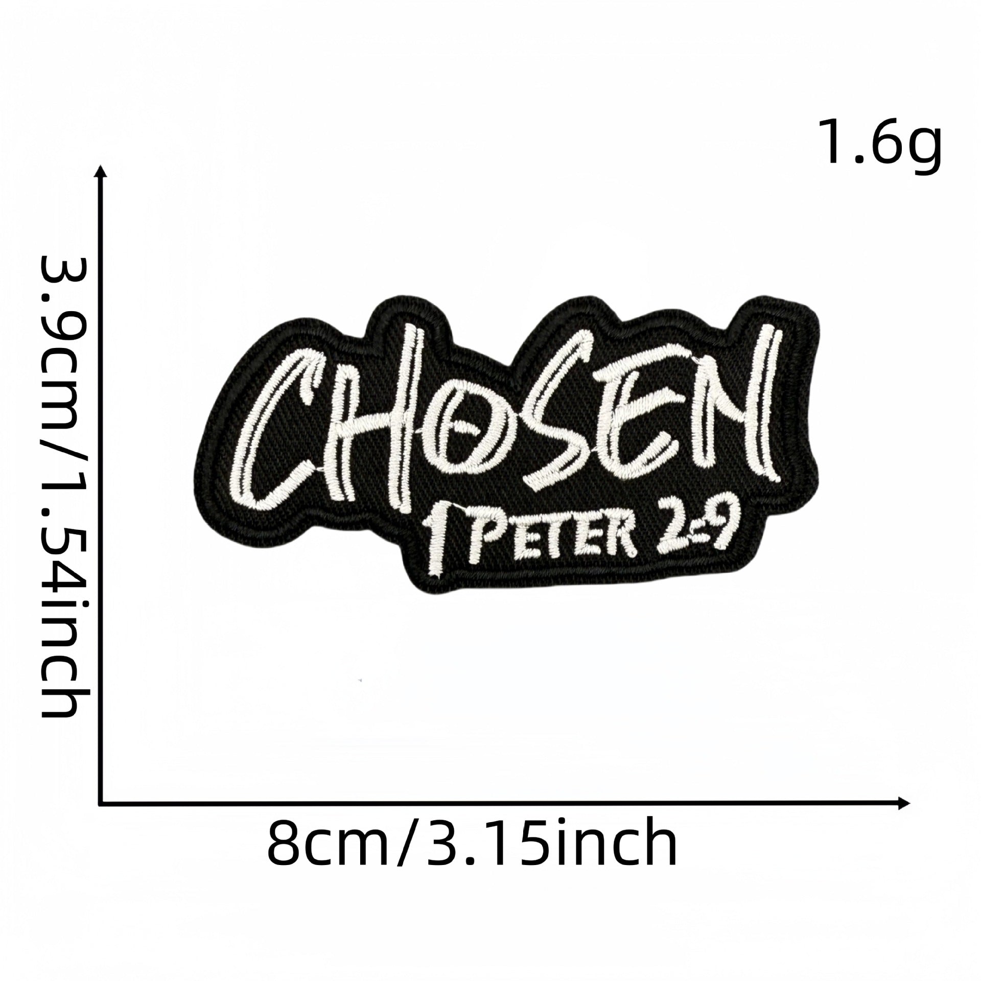 Wholesale Black and white English embroidered patch accessories